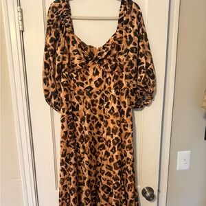 Hutch Animal Print Long Sleeve Dress